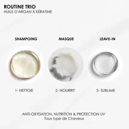 Routine Argan x Kératine RoseBaie pour cheveux abîmés